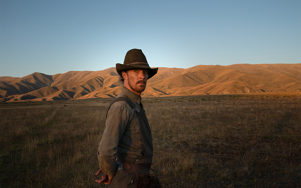 Benedict Cumberbatch as Phil Burbank in The Power of the Dog (photograph by Kirsty Griffin/Netflix)